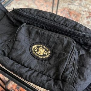 Sonia Rykiel nylon Fanny pack all l zippers work